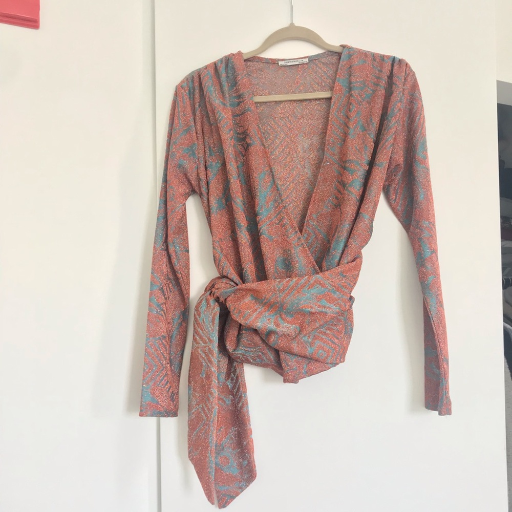 Zara wrap blouse